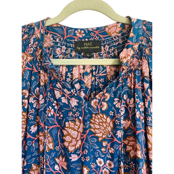 NAT BY NATALIE MARTIN NAVY FLORAL LIZZY TOP - Picture 4 of 7